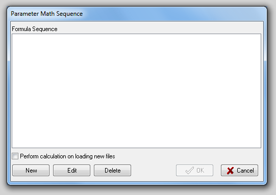 图 12.3  Parameter Math Sequence Window (参数数学序列窗口)